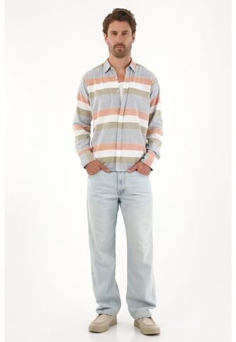 Tennis Camisa Con Diseño A Rayas Multicolor Para Hombre Tennis