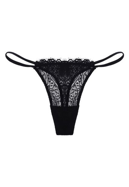 Panty Negro Tipo Tanga Para Mujer