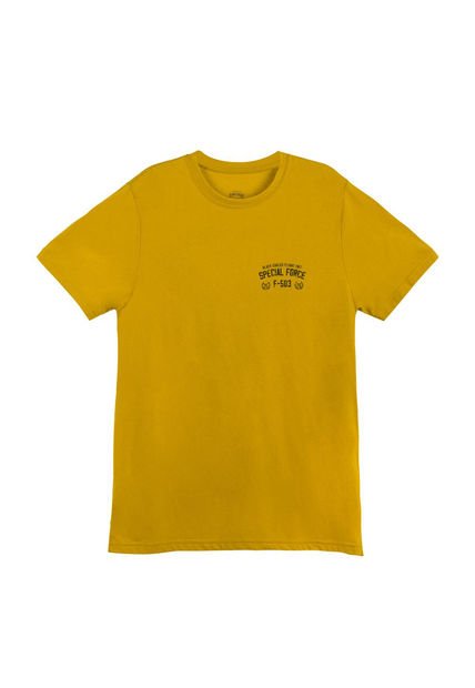 Camiseta Básica Amarilla Para Hombre