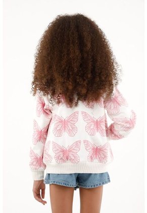 Chaqueta Tipo Bomber De Mariposas Para Niña
