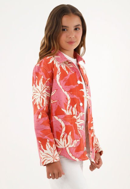 Chaqueta Tipo Sobrecamisa Para Niña