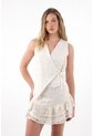 Chaleco Con Escote En V Crudo Para Mujer de Tennis