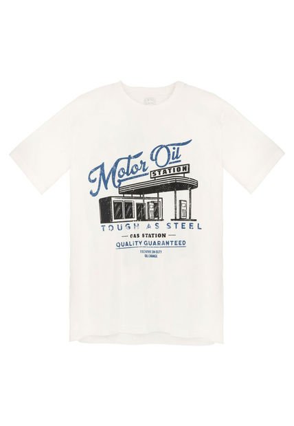 Camiseta Crudo Manga Corta Para Hombre