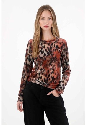 Tennis Camiseta Cuello Redondo Café Para Mujer