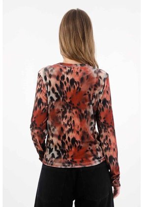 Tennis Camiseta Cuello Redondo Café Para Mujer