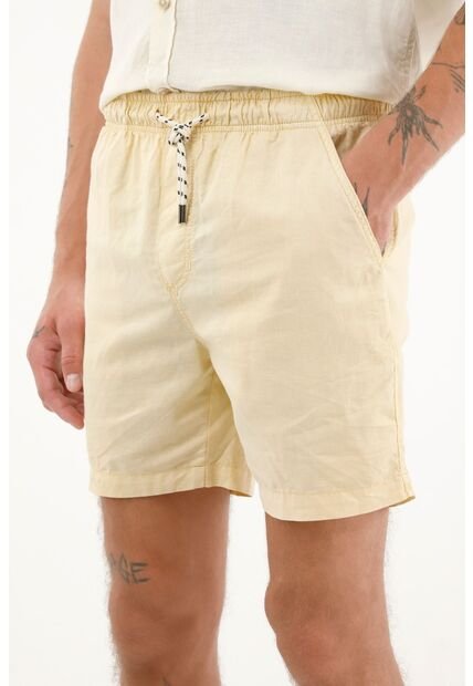 Bermuda Amarilla Con Cordón Ajustable Para Hombre
