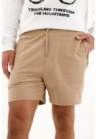 Tennis Bermuda Con Pretina Elástica Crudo Para Hombre Tennis