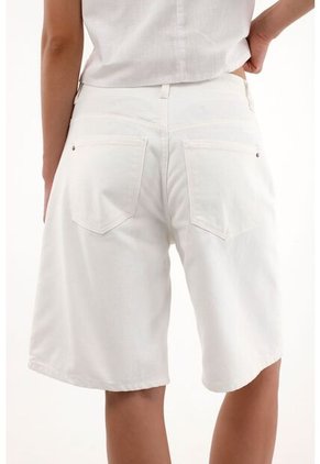 Tennis Bermuda Larga En Denim Crudo Para Mujer