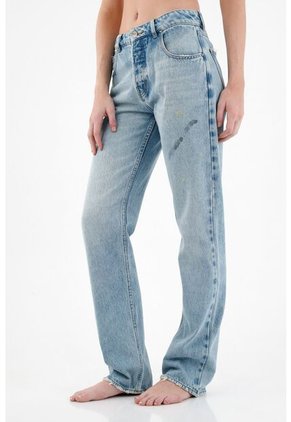 Tennis Jean Recto Con Pigmentos Localizados Para Mujer