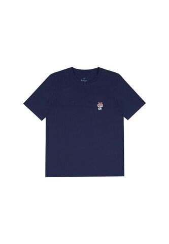 Camiseta Básica Azul Con Estampado Divertido Para Niño Tennis