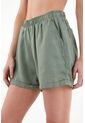 Bermuda Verde En 100% Lino Para Mujer de Tennis