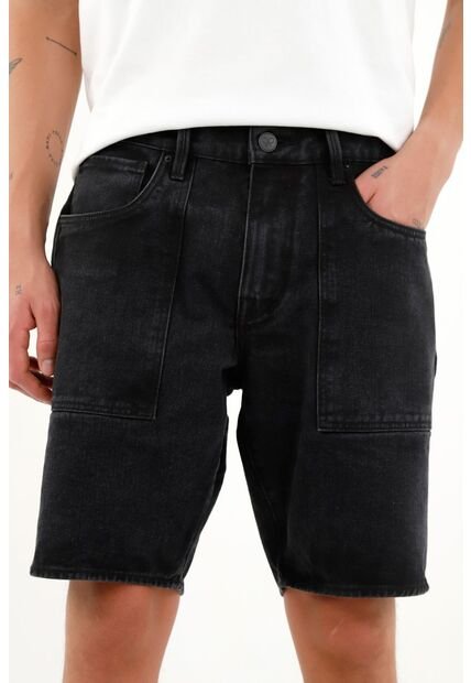 Bermuda Nudy Negra Para Hombre