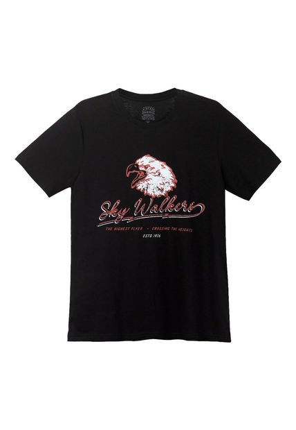 Camiseta Negra Básica Para Hombre