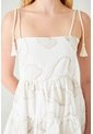 Tennis Vestido Corto Con Bordado Orgánico En Algodón Blanco Para Mujer de Tennis