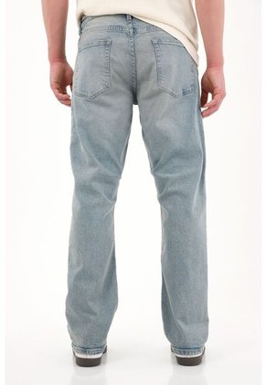 Tennis Jean Recto Tiro Medio Azul Claro Para Hombre