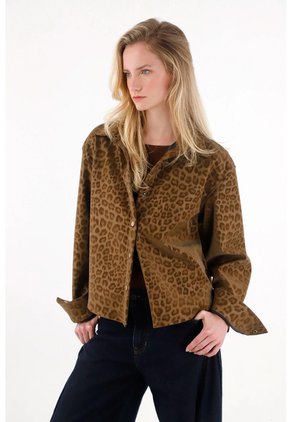 Tennis Chaqueta Con Diseño Animal Print A Tono Para Mujer