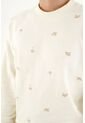 Buzo Unisex Crudo Con Mini Bordador Allover de Tennis