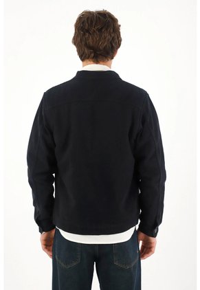 Tennis Abrigo Tipo Trucker Black Denim Para Hombre