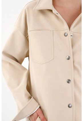 Tennis Chaqueta En Cuero Sintético Crudo Para Mujer