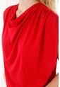 Tennis Camiseta Con Drappeado Rojo Para Mujer de Tennis