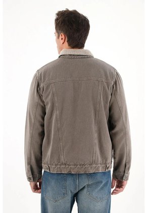 Tennis Chaqueta Tipo Trucker En Denim Gris Para Hombre