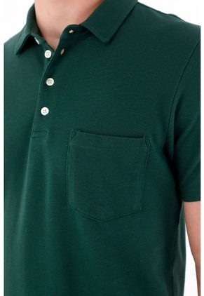 Camiseta Polo Manga Corta Verde Para Hombre