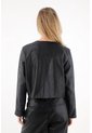 Tennis Chaqueta En Cuero Sintético Negra De Silueta Amplia Para Mujer de Tennis