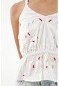 Camisa De Tiras Blanca Para Niña de Tennis