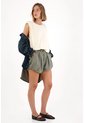 Tennis Short Con Diseño Englobado Verde Para Mujer de Tennis
