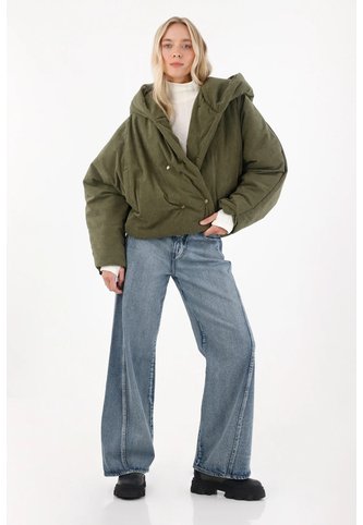 Tennis Chaqueta Acolchada En Corduroy Verde Para Mujer Tennis
