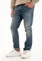 Tennis Jean Nudy Tono Medio Con Bigotes Azul Para Hombre de Tennis
