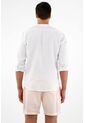 Camisa Blanca En 100% Lino Para Hombre de Tennis