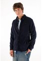 Tennis Camisa En 100% Lino Azul Con Textura Ligera Para Hombre de Tennis