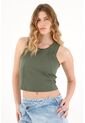 Tennis Camiseta Manga Sisa En Rib Verde Para Mujer de Tennis