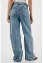 Tennis Jean Wide Leg De Tiro Bajo Azul Para Mujer de Tennis
