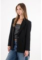Tennis Abrigo Tipo Blazer Oversize Negro Para Mujer de Tennis