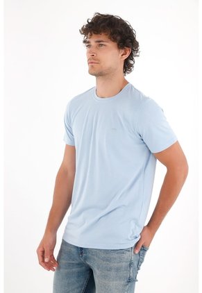 Tennis Camiseta Con Estampado En Espalda Azul Para Hombre