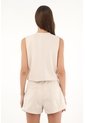 Tennis Chaleco En Tela Suede Crudo Para Mujer de Tennis