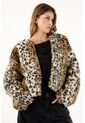 Abrigo Afelpado Animal Print Para Mujer de Tennis