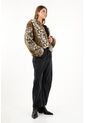 Abrigo Afelpado Animal Print Para Mujer de Tennis