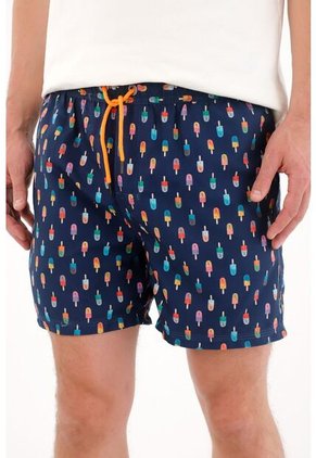 Tennis Pantaloneta De Baño Con Estampado De Paletas Para Hombre