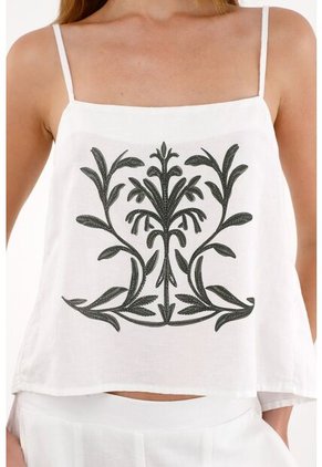 Tennis Camisa Amplia Que Anuda En Espalda Blanca Para Mujer