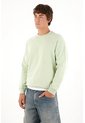 Tennis Buzo De Diseño Cerrado Verde Para Hombre de Tennis