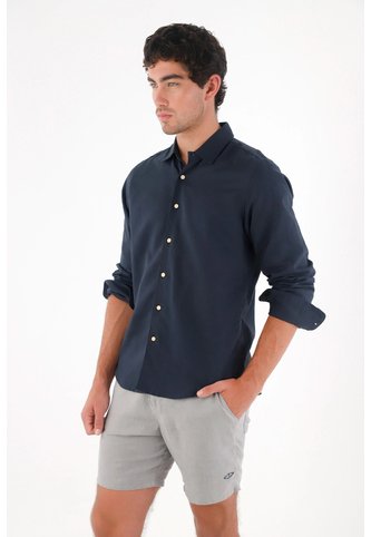 Tennis Bermuda En Lino Gris Para Hombre Tennis