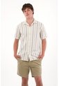 Bermuda Tipo Chino Con Bolsillos De Ribete Café Para Hombre de Tennis