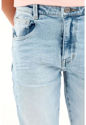 Jean Slim Tono Acid Wash Claro Para Niño
