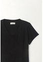 Tennis Camiseta Básica Cuello En V Negra Para Mujer de Tennis