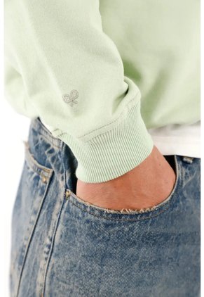 Tennis Buzo De Diseño Cerrado Verde Para Hombre