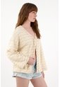 Tennis Buzo Amplio Tejido Con Brillos Crudo Para Mujer de Tennis