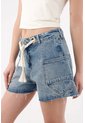 Tennis Bermuda En Denim Azul Para Mujer de Tennis